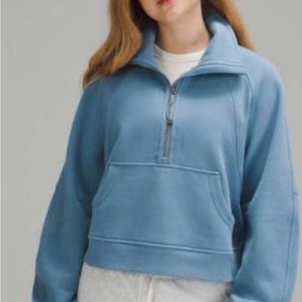 Lululemon Athletica Blue Quarter-Zip Sweatshirt